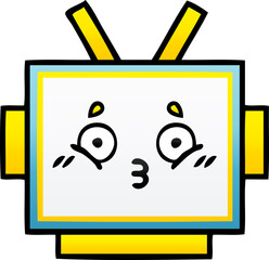gradient shaded cartoon of a robot head