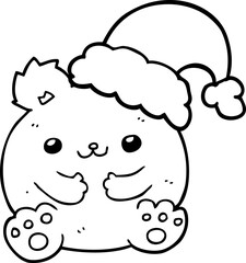 cute cartoon christmas bear