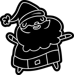 cartoon icon kawaii of santa claus