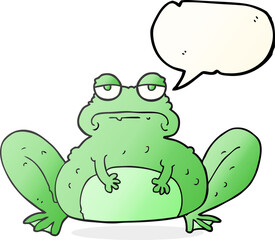 Obraz premium freehand drawn speech bubble cartoon frog
