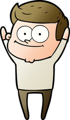Fototapeta premium cartoon happy man