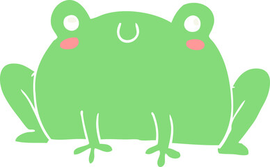 flat color style cartoon frog