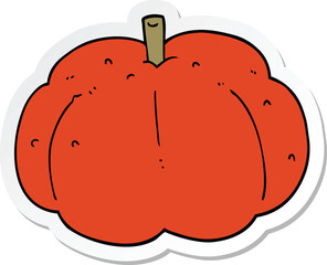 sticker of a cartoon pumpkin