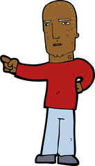 cartoon tough guy pointing