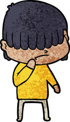 cartoon boy with untidy hair