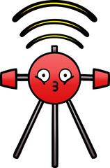 gradient shaded cartoon of a satellite