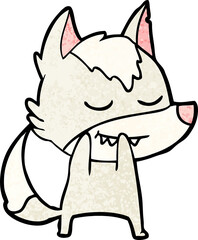 laughing cartoon wolf