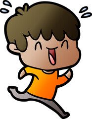 cartoon laughing boy