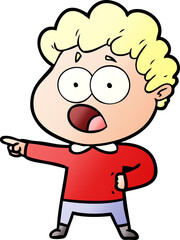 Fototapeta premium cartoon man gasping in surprise