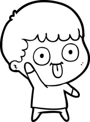 Fototapeta premium cartoon dumb kid