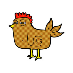 cartoon sly hen
