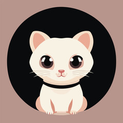 Cute vector illustration of ferret or mangust