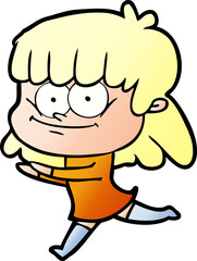 cartoon smiling woman