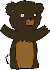 cartoon black bear cub