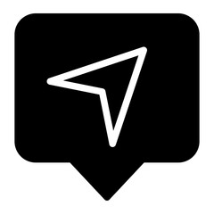 paper plane glyph icon