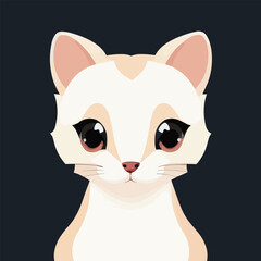 Cute vector illustration of ferret or mangust