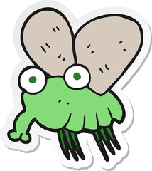 sticker of a cartoon fly