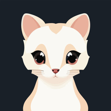 Cute vector illustration of ferret or mangust