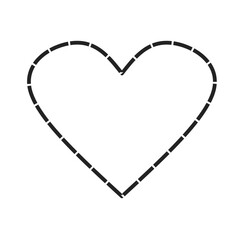 Hearts shape icon isolated, love icon button