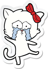 sticker of a cartoon cat
