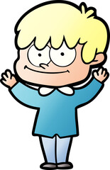 Obraz premium happy cartoon man