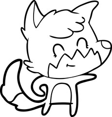 cartoon friendly fox