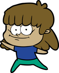 cartoon smiling woman