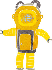 cartoon deep sea diver