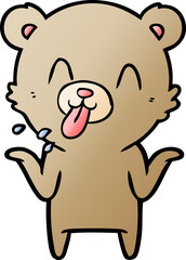 rude cartoon bear