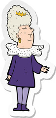 sticker of a cartoon queen