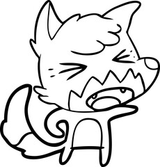 angry cartoon fox