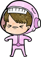 angry cartoon space girl