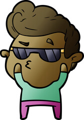 cartoon cool guy