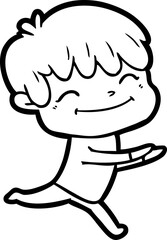 cartoon happy boy