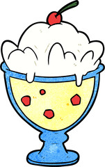 cartoon tasty dessert