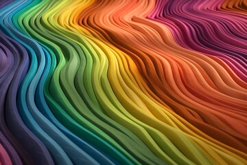 abstract background of rainbow silk. Generative AI