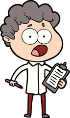 cartoon man gasping in surprise