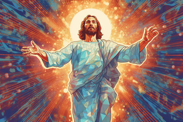 Fototapeta premium Jesus Created with Generative AI Technology