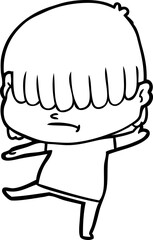cartoon boy with untidy hair