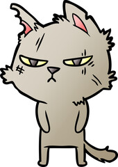 tough cartoon cat