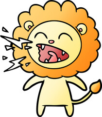 cartoon roaring lion