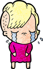 cartoon crying girl