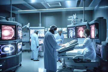A radiographer at work. AI generativ.
