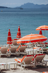 City beach in Juan les Pins, on the French Riviera