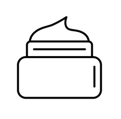 Cream cosmetic outline icon