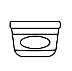 Cream cosmetic outline icon