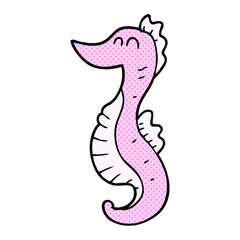 Fototapeta premium freehand drawn cartoon seahorse