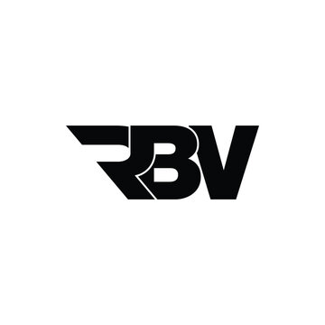 RBV letter monogram logo design vector