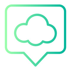 cloud computing gradient icon