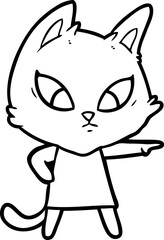 confused cartoon cat